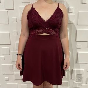 Burgundy dress